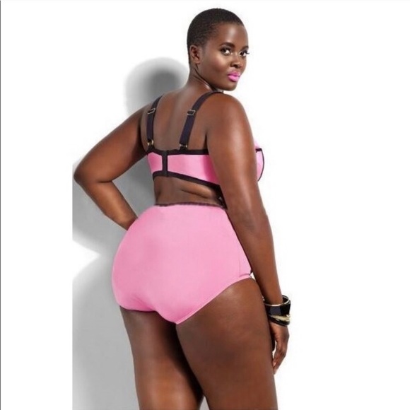 Neon High Waisted Bikini Pink or Purple - Picture 3 of 9